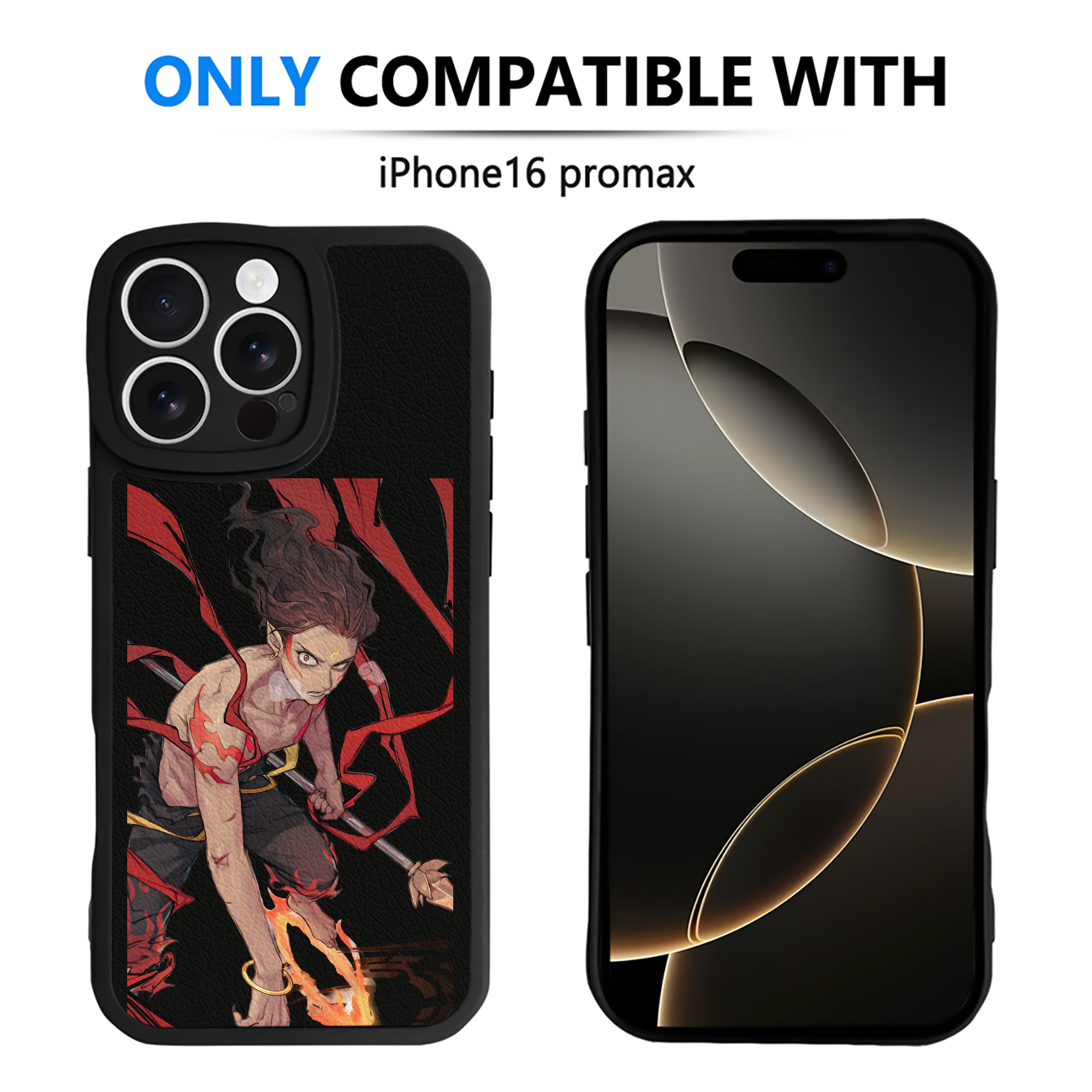 （画像用） Ne Zha 2 ナタ 魔童の大暴れ 【iPhone 16シリーズ対応】シリコンスマホケース（レザー調） 材質：シリコン